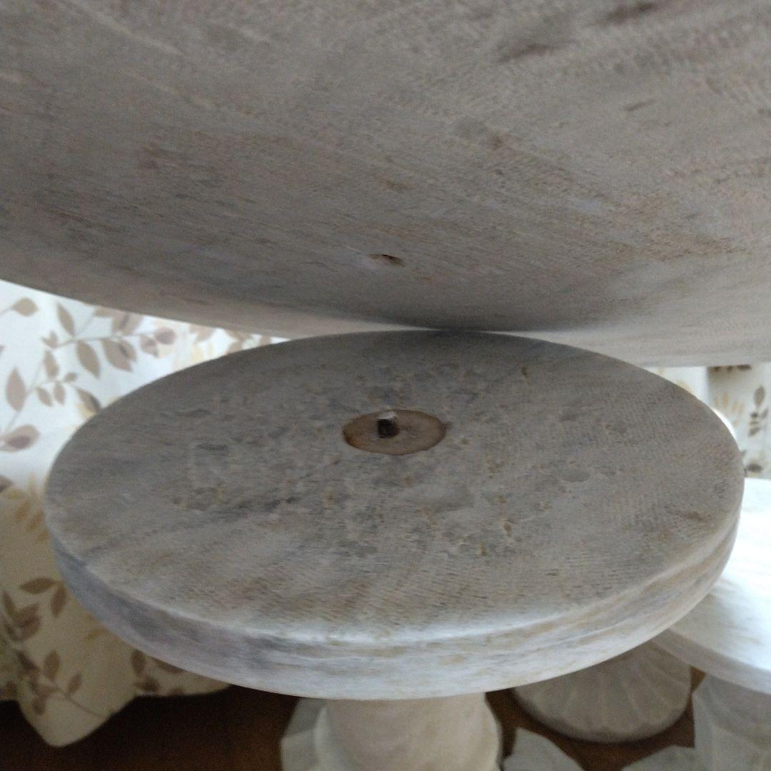 【取引成立済ローズ⑥】大理石円形テーブルセット（テーブル台）