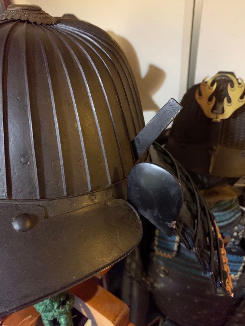 桃山期〜江戸期‼️希少‼️木製の三品‼️金彩脇立‼️前立‼️武具 甲冑‼️兜は付属しません‼️