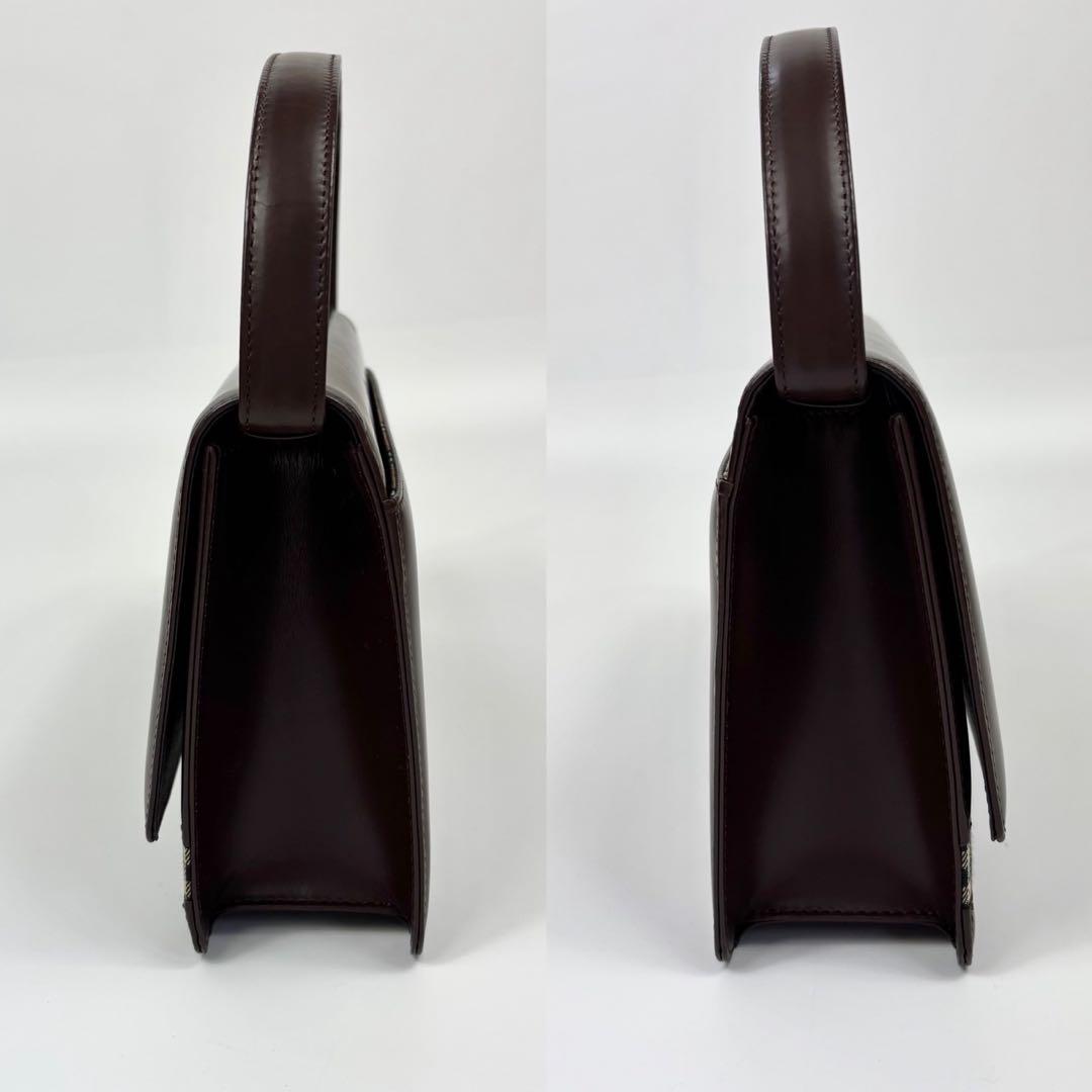 箱付き　バーバリー ハンドバッグ 自立型 ノバチェック シャドーホース ブラウン