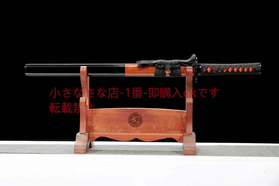 20寸T 10焼刃大V唐刀『紅玉麒麟』刀装具　日本刀　模造刀 居合刀 肋差