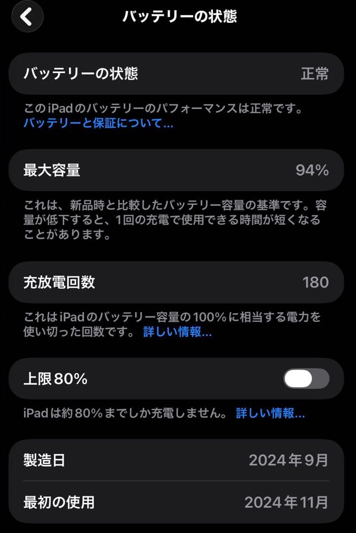 Apple 11インチiPad Air (M2) Wi-Fi スペースグレイ