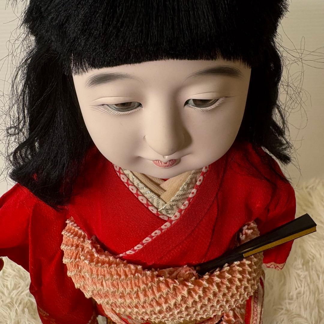 極美品 古い市松人形 45cm 箱入り 元箱