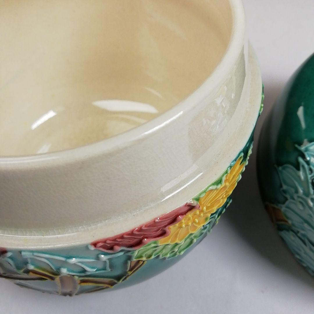 Ｗ８０　棗　『青交趾　花籠』『中村翠嵐 造』　共箱　茶道具