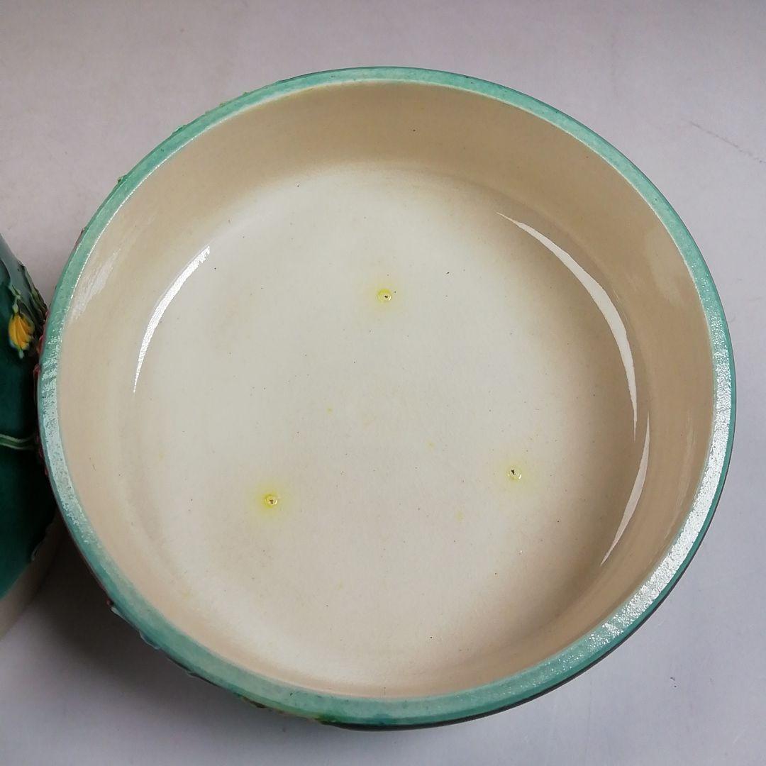 Ｗ８０　棗　『青交趾　花籠』『中村翠嵐 造』　共箱　茶道具