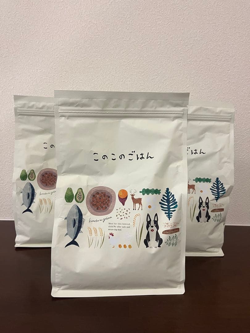 このこのごはん ドッグフード 1kg ✖️ 3袋