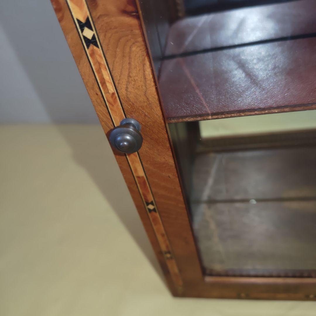 【良品】イタリア製 象嵌　ウォールキャビネット　飾り棚　吊り棚　小型