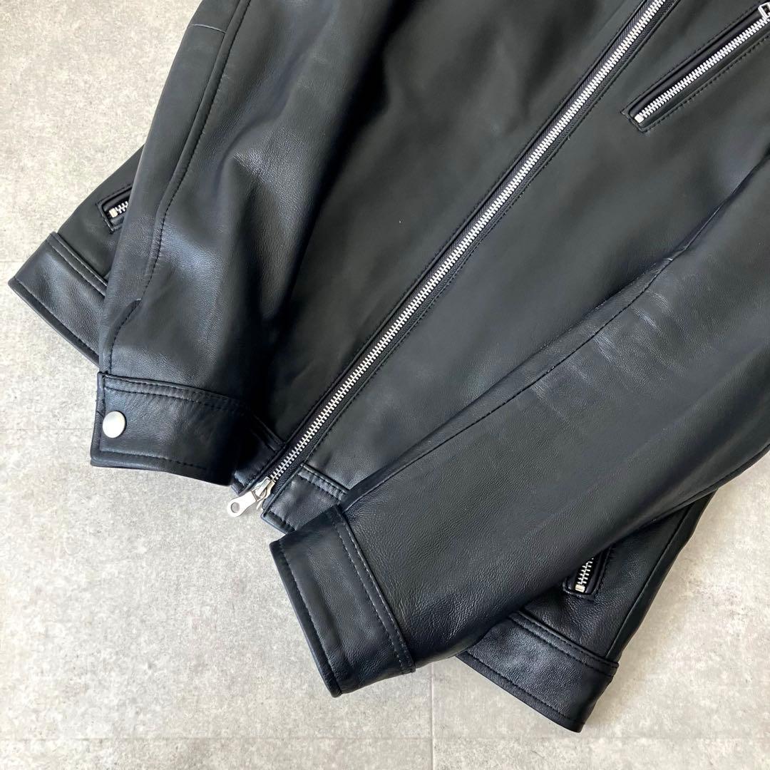 safari掲載 ラトルトラップ ラムレザー シングルライダース/M/美品