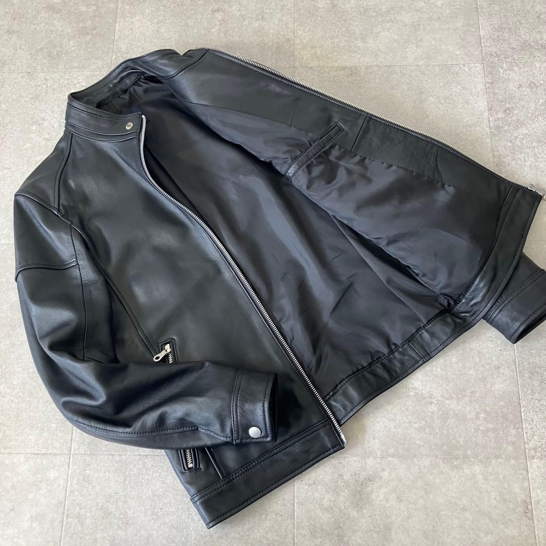 safari掲載 ラトルトラップ ラムレザー シングルライダース/M/美品