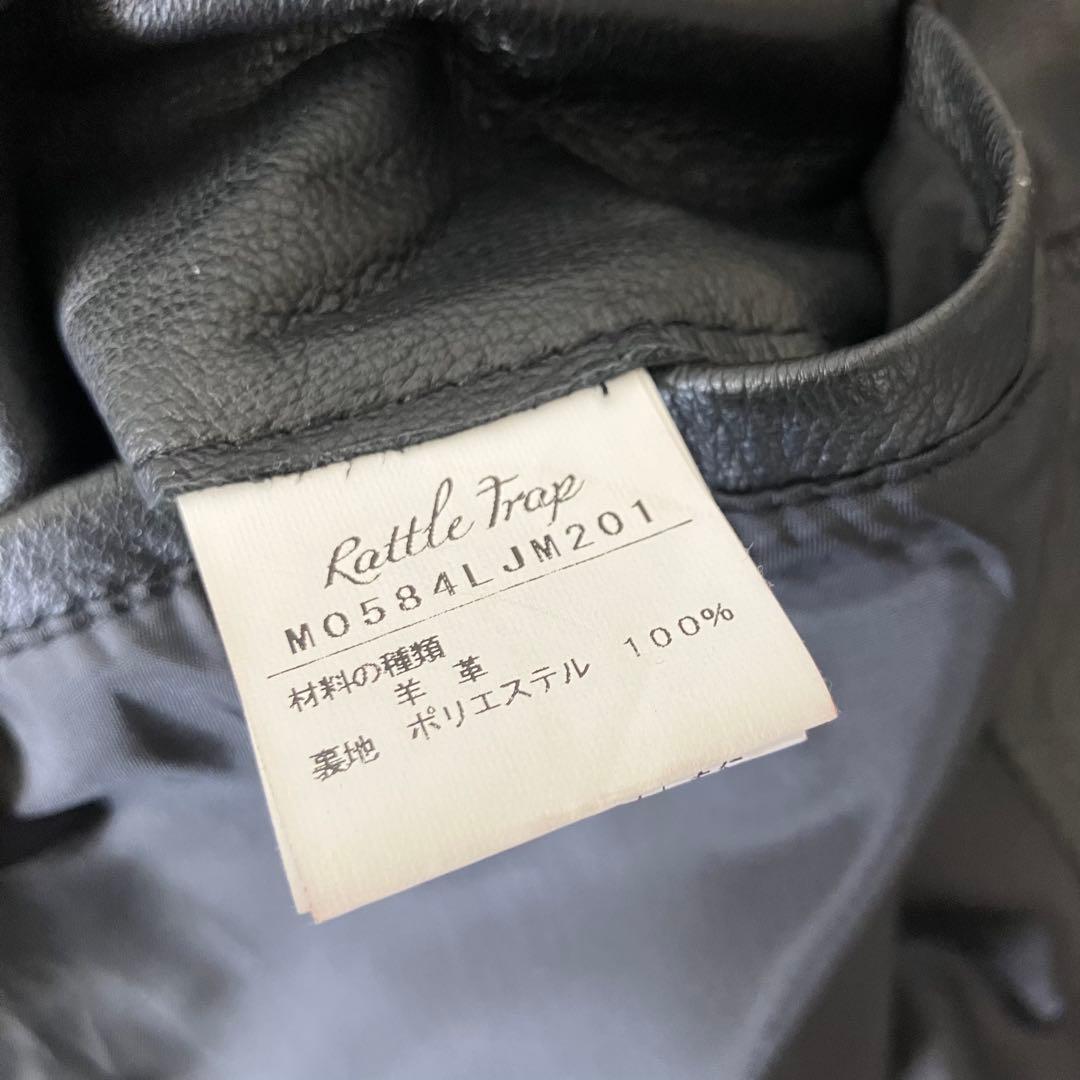 safari掲載 ラトルトラップ ラムレザー シングルライダース/M/美品