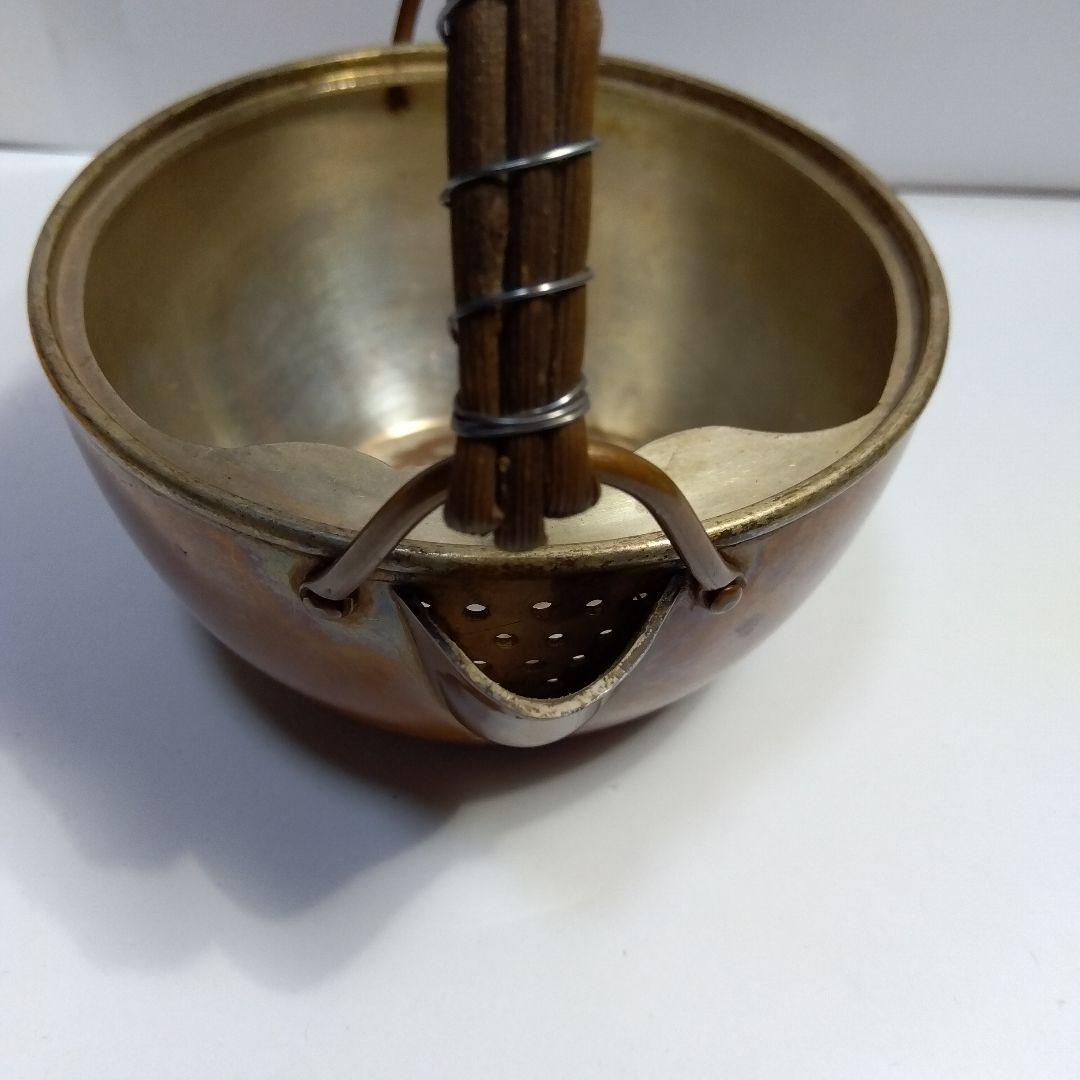 煎茶器　純銀摘付　須赤急須　京都　金谷五郎三郎　共箱　大正期頃