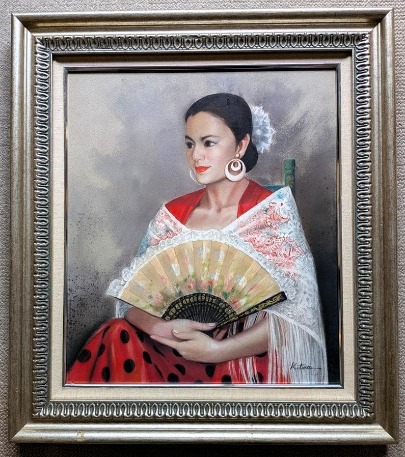 二元会常任委員審 奥野北雄 二元会総理大臣賞 師:猪熊弦一郎 パステル画直筆