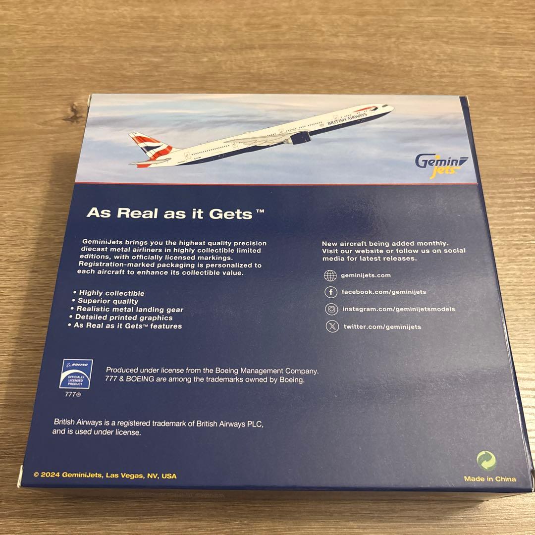 Gemini Jets British Airways 飛行機模型　1:400