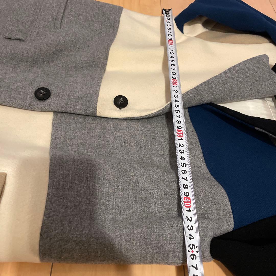 UN3D. カラーブロッキングコート 定価¥85,800