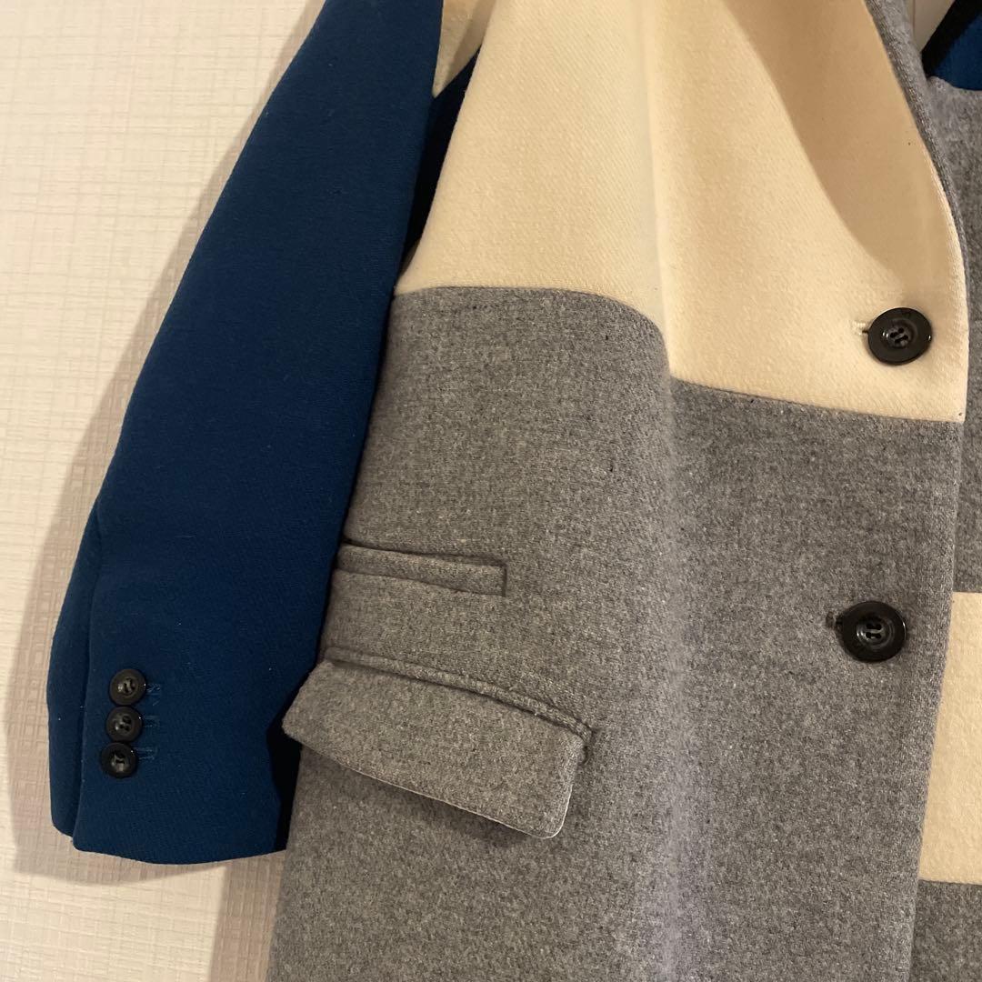 UN3D. カラーブロッキングコート 定価¥85,800