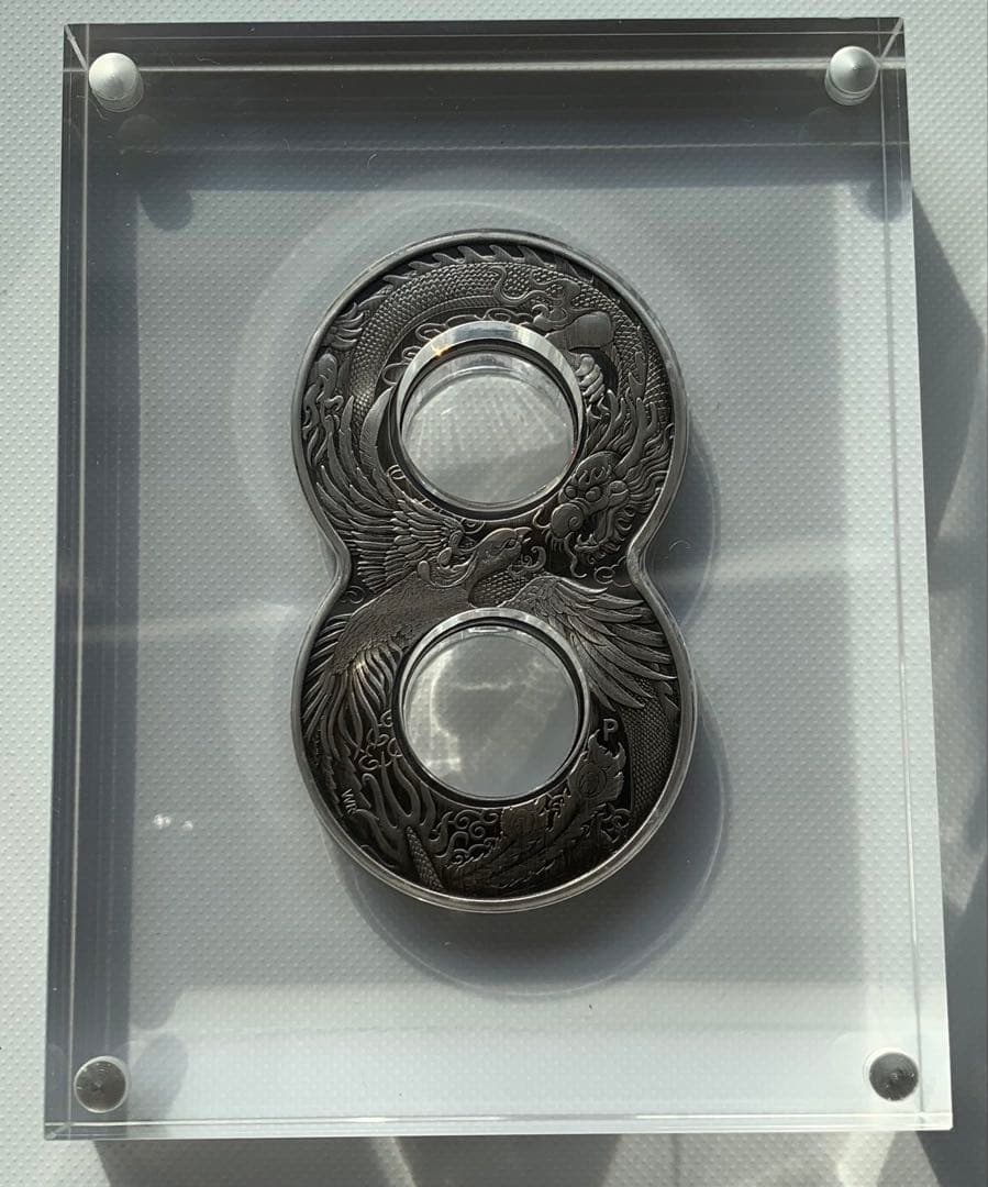 ドラゴンフェニックスエイトフィギュア2オンス銀貨　パースミント