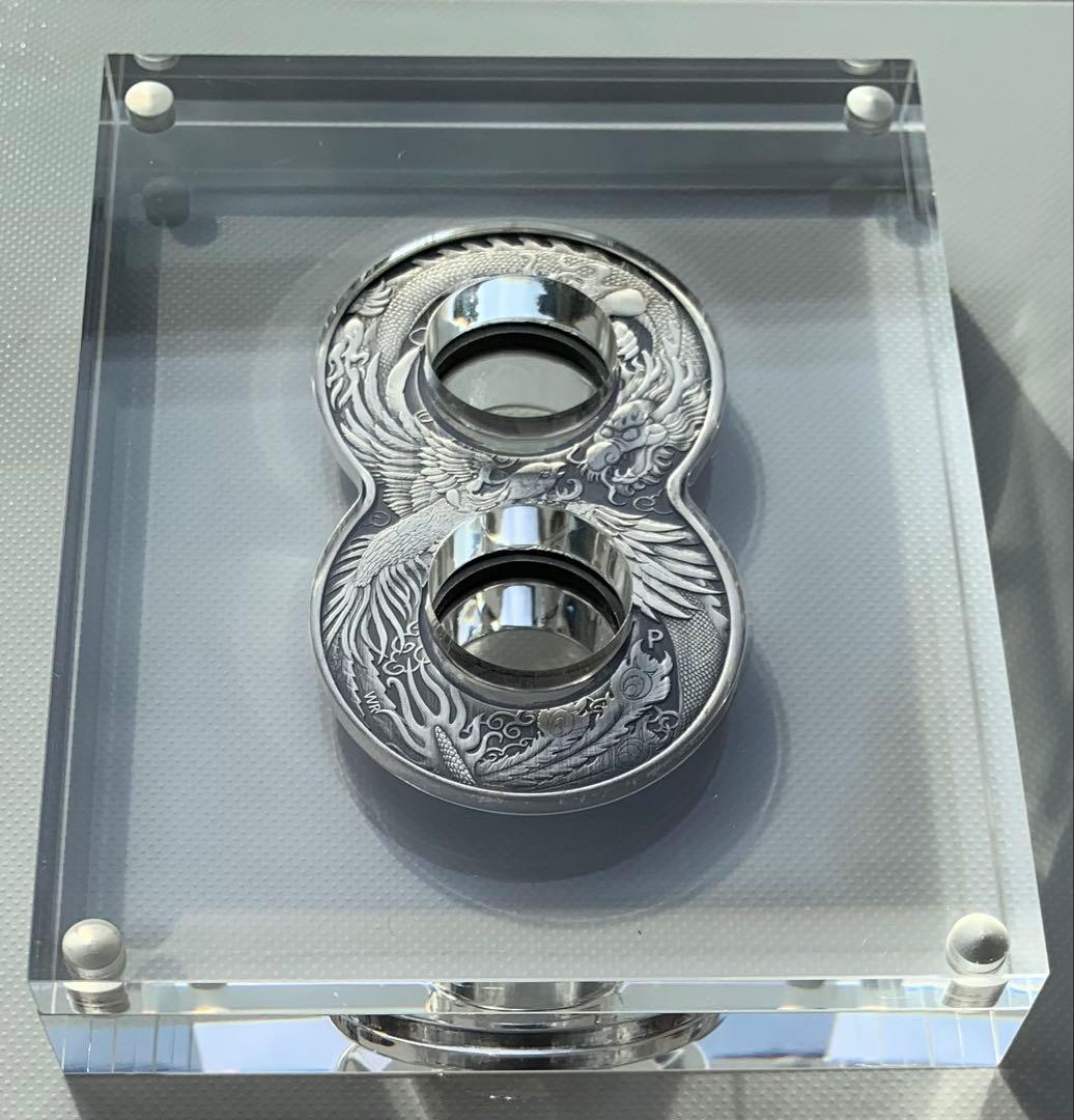 ドラゴンフェニックスエイトフィギュア2オンス銀貨　パースミント