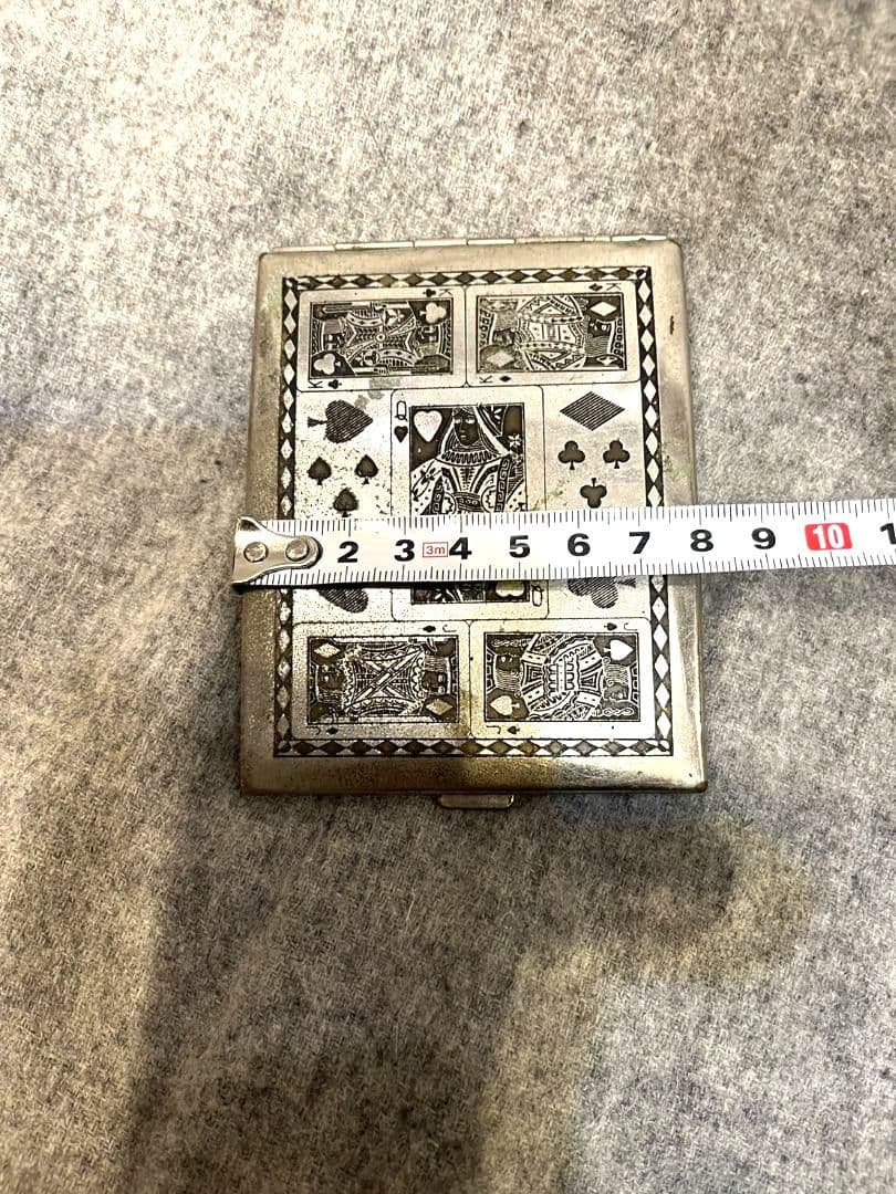 アンティーク　ビンテージ　シガレットケース　トランプ柄