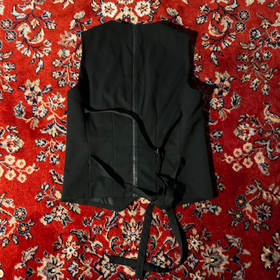 06aw numbernine ダブルシンチバックベスト　noir期　アーカイブ