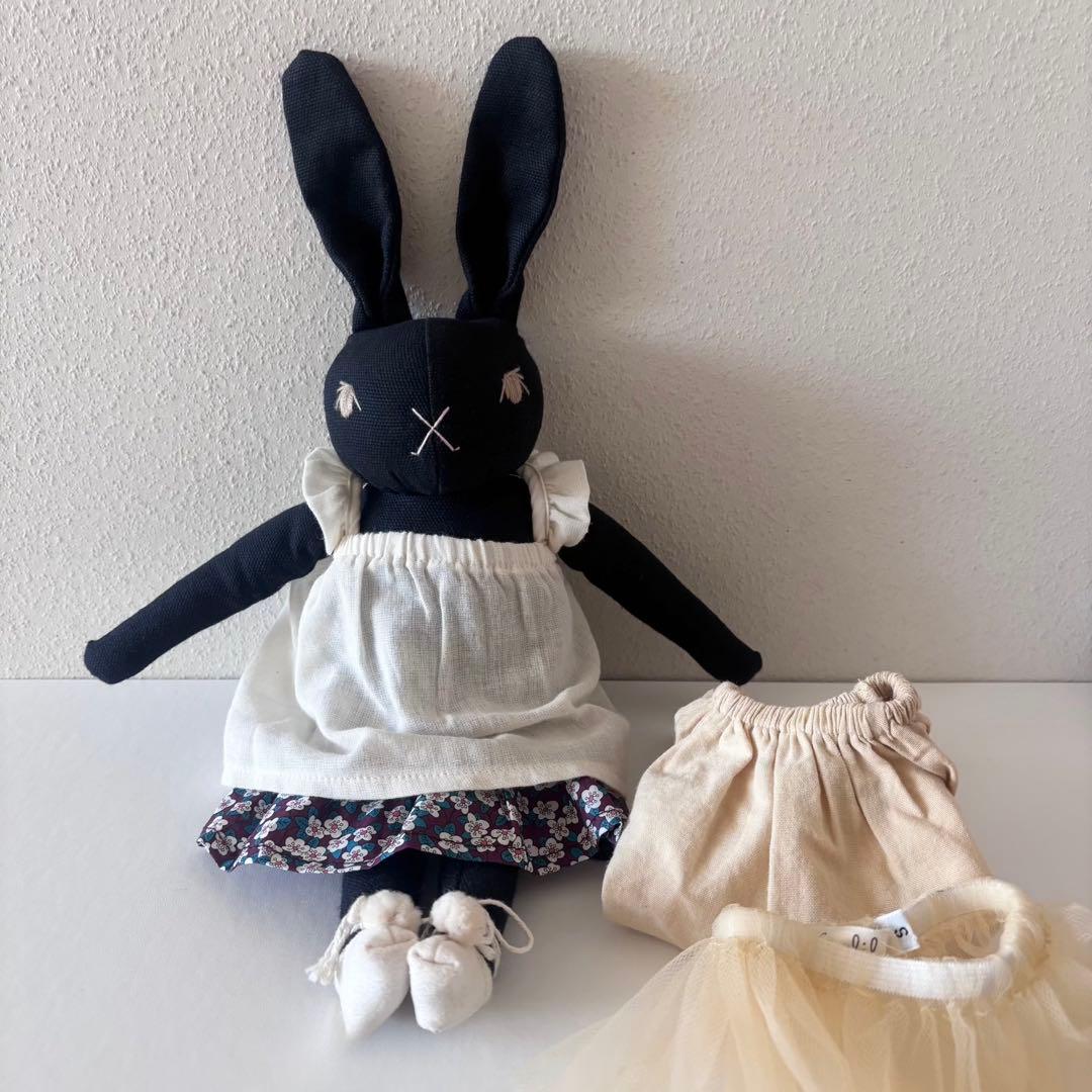 polka dot clubラビット/ black M お着替えセット