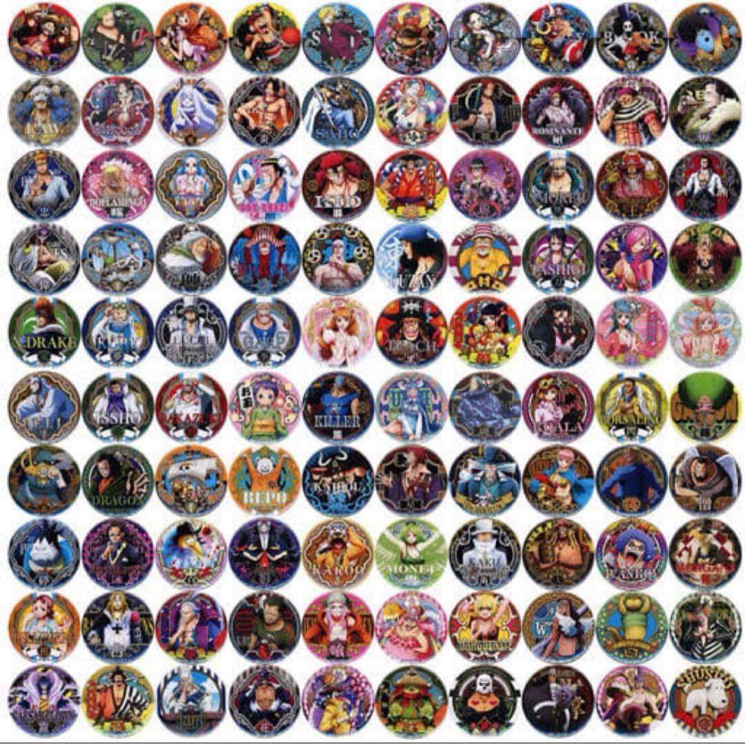 ONEPIECE 輩缶バッジ WORLD コンプリート100種セット ワンピース