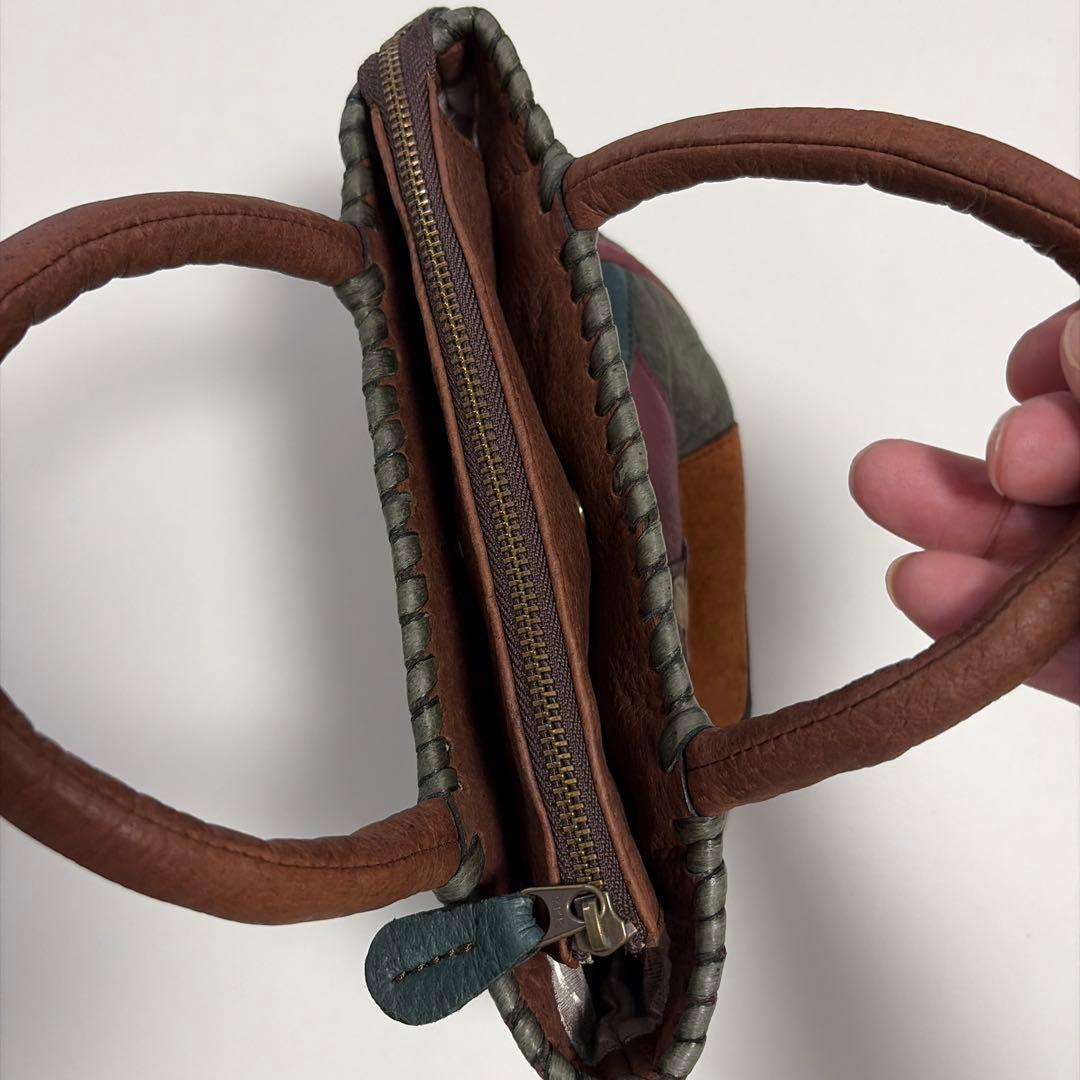 IBIZA　希少ペッカリー レザーハンドバッグ　美品！