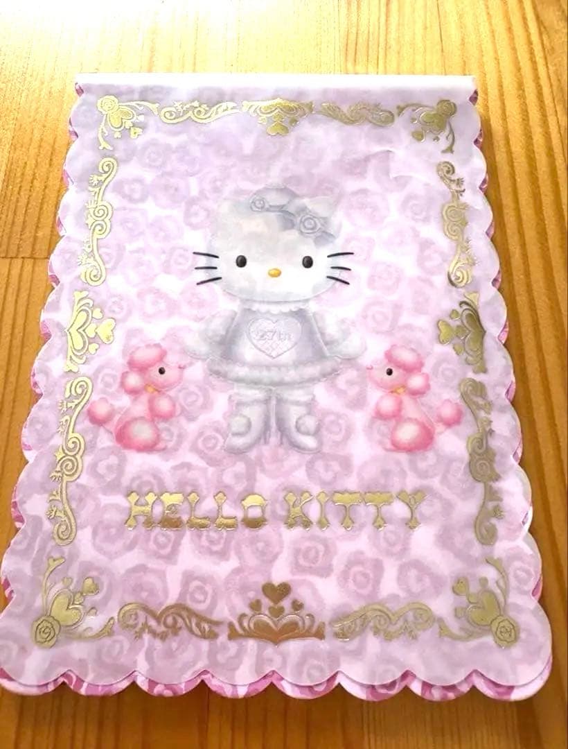 ハローキティ プードル　メモ　レター　レトロ　平成キティ　サンリオ