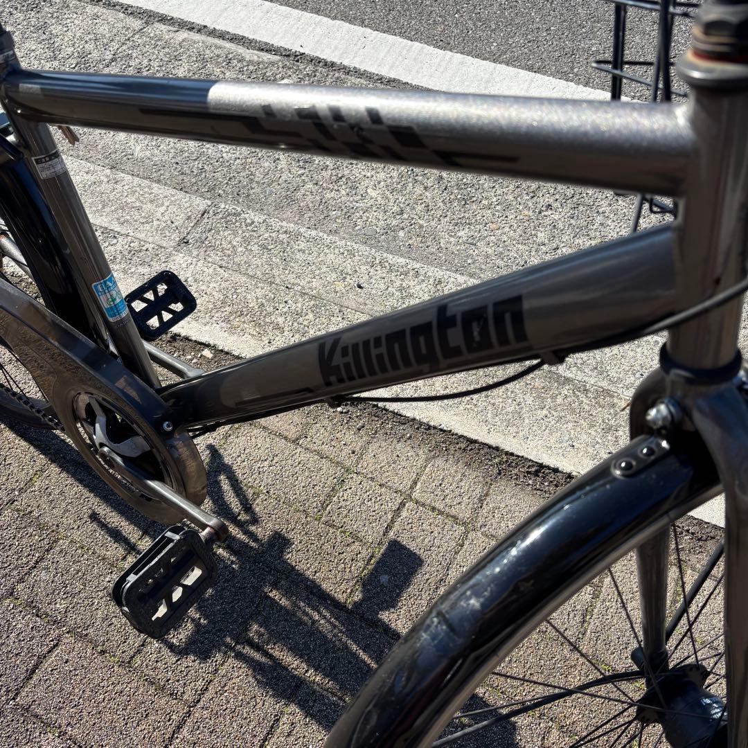 【直接の引き渡し希望】27インチ　カゴ付きスポーツ　グレー