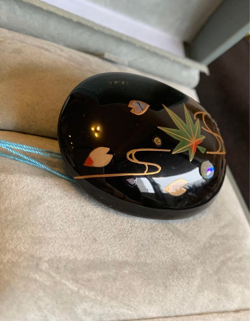 K18 刻印　帯留め　美品　蒔絵アンティーク懐古調