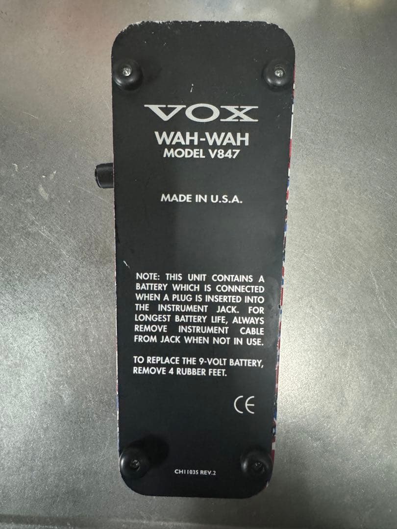 VOX ワウペダル V847 ユニオンジャック アダプター電源可能 MOD