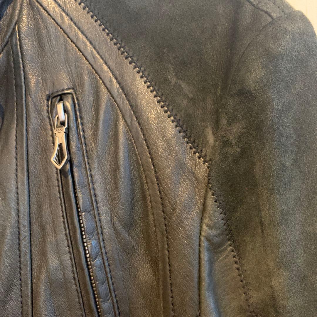 【5351 Pour Les Hommes】レザー切り替えジャケット　サイズＬ