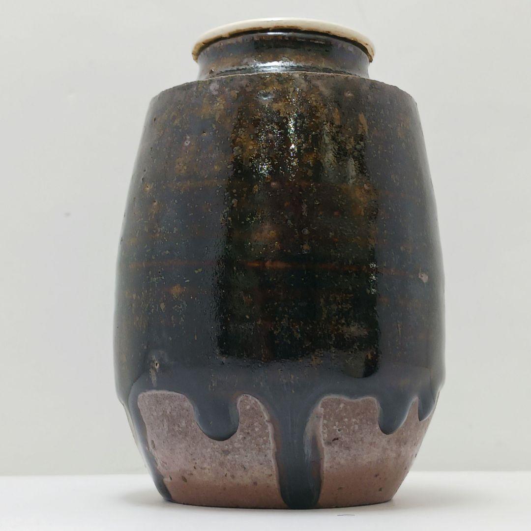 y2532-10 丹波焼 森本陶谷作 茶入 共箱