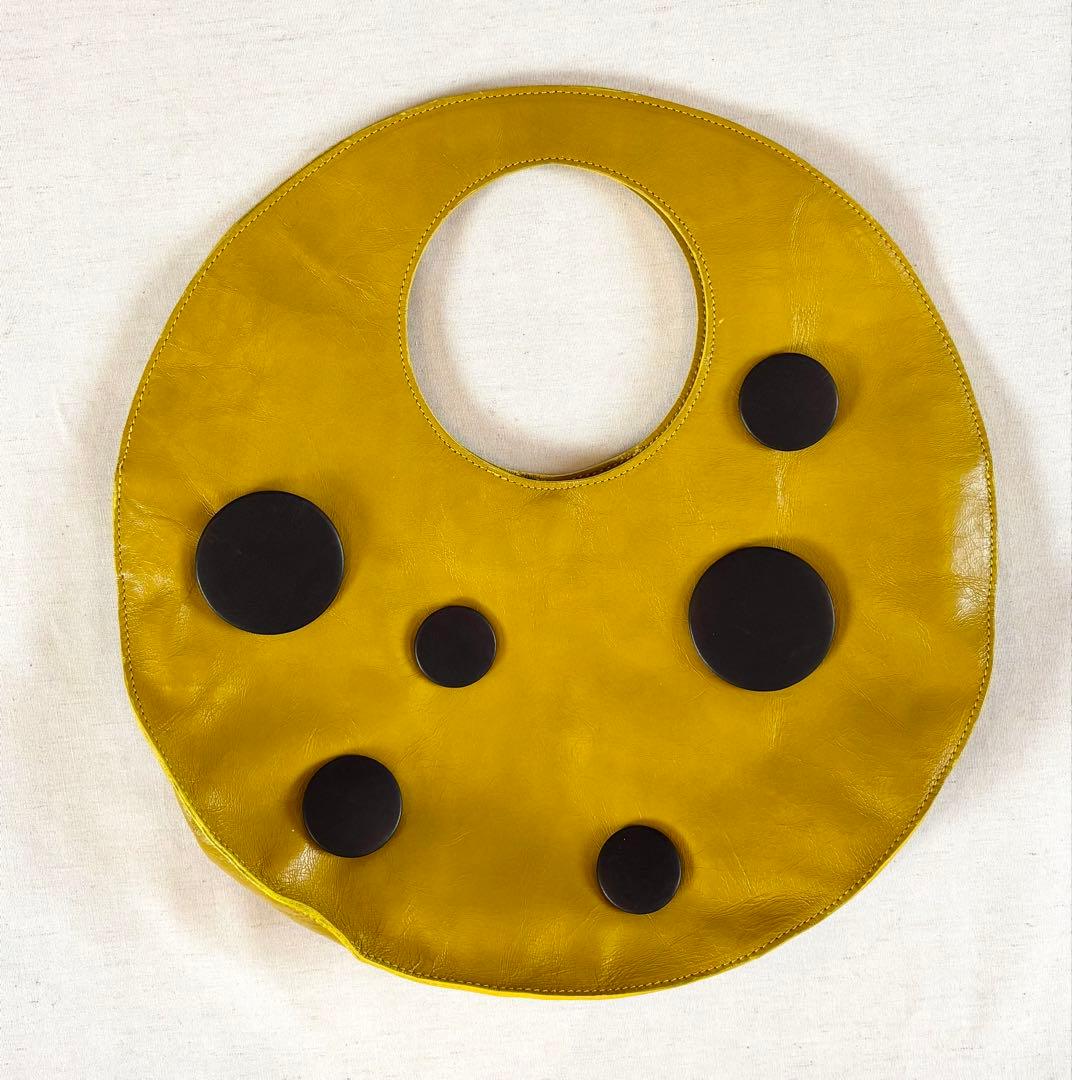 ジャンポール　ゴルチェ　ヴィンテージ　レザーバッグ　レザーバッヂ