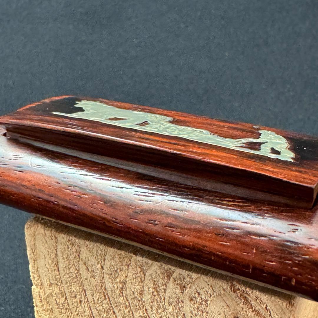 アンティーク　スナッフボックス 嗅ぎタバコ入れ 象嵌装飾　銀　シルバー F657