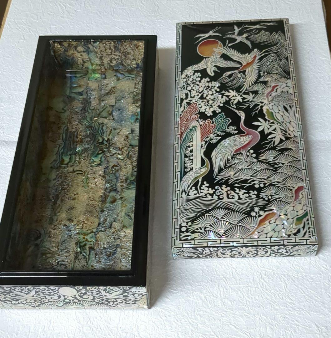 韓国螺鈿細工　花鳥図　小物入れ　ジュエリーケース　伝統工芸品　高級　志岡