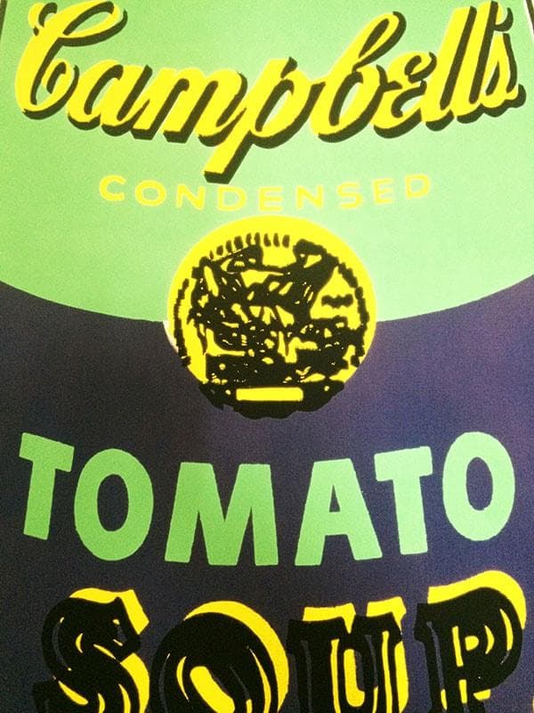 額装済/キャンベルスープ缶 1965 （グリーン & パープル）（ウォーホル）