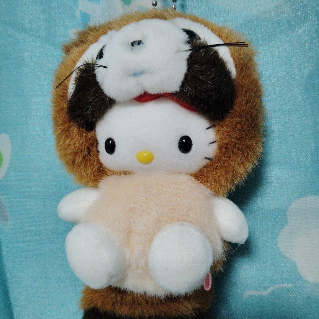 サンリオ ハローキティ しっぽ倶楽部 アライグマ マスコットホルダー ぬいぐるみ