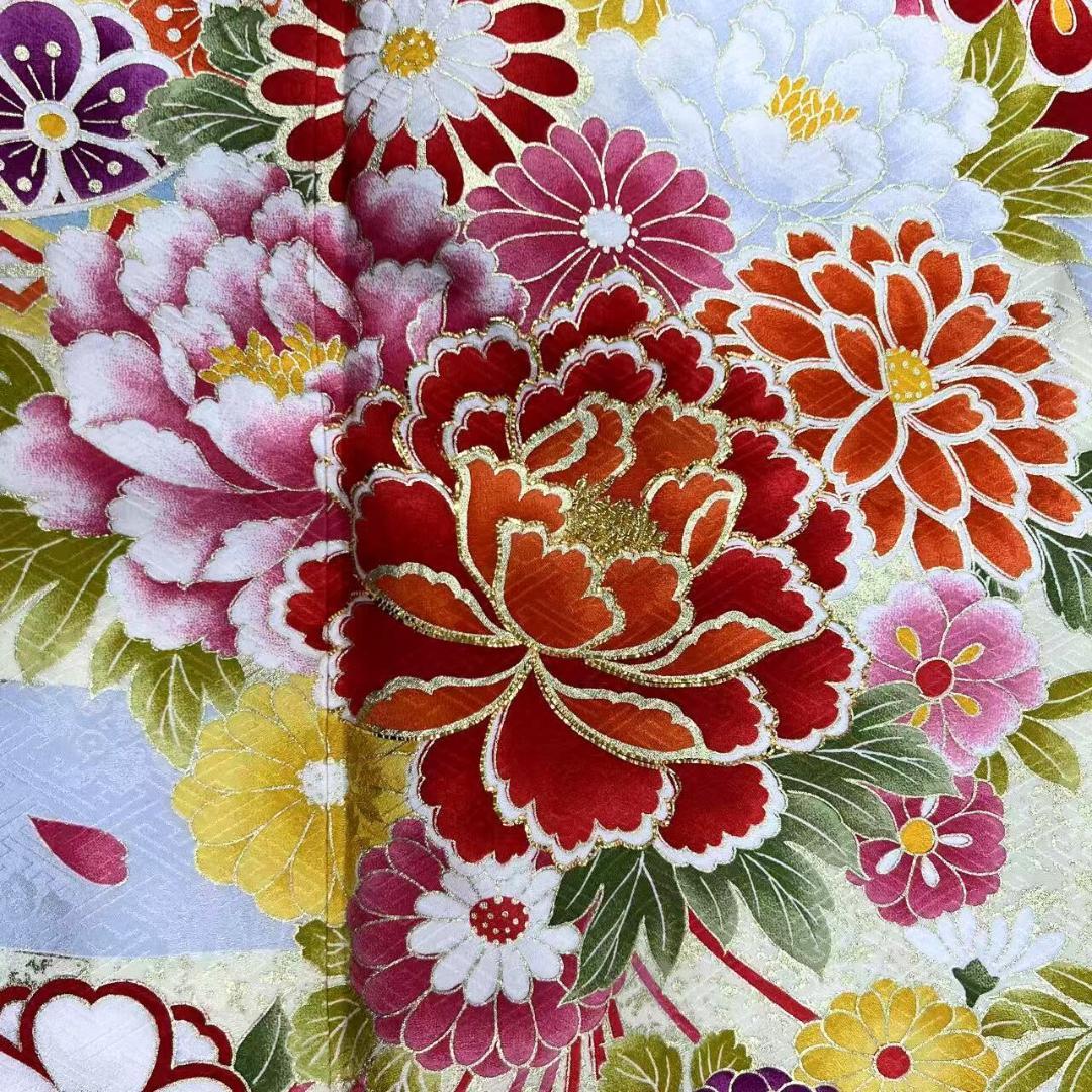 ≪早い者勝ち≫【美品】 振袖セット 成人式 正絹 古典柄 振袖 赤 S*11 ●