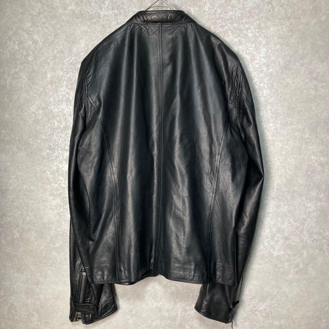 【美品】ポールスミス　PaulSmith　レザージャケット　ラム　ペイズリー