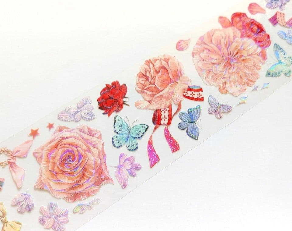 ら**様 海外マステ マスキングテープ まとめ売り お花 装飾 中古巻き