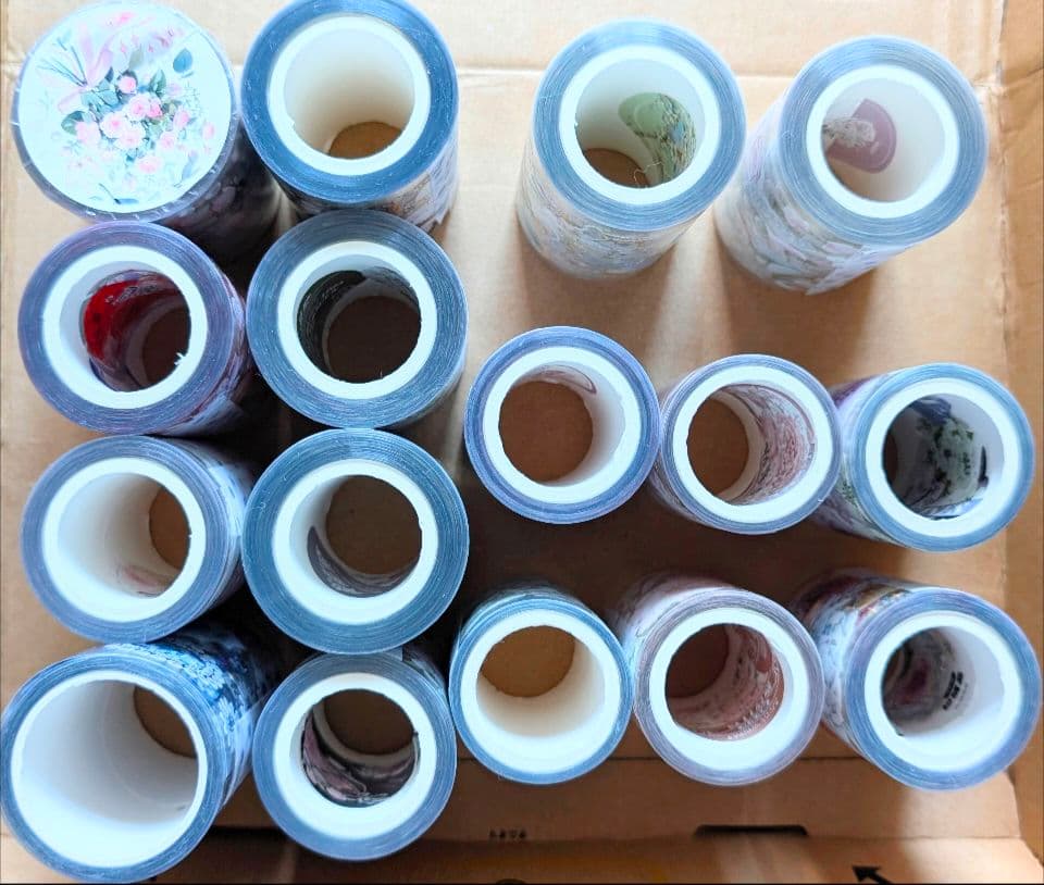 ら**様 海外マステ マスキングテープ まとめ売り お花 装飾 中古巻き