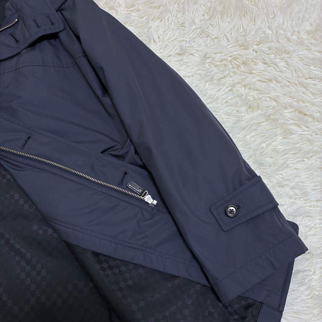 Aquascutum　アクアスキュータム　コート　ライナーなし　ネイビー　フード