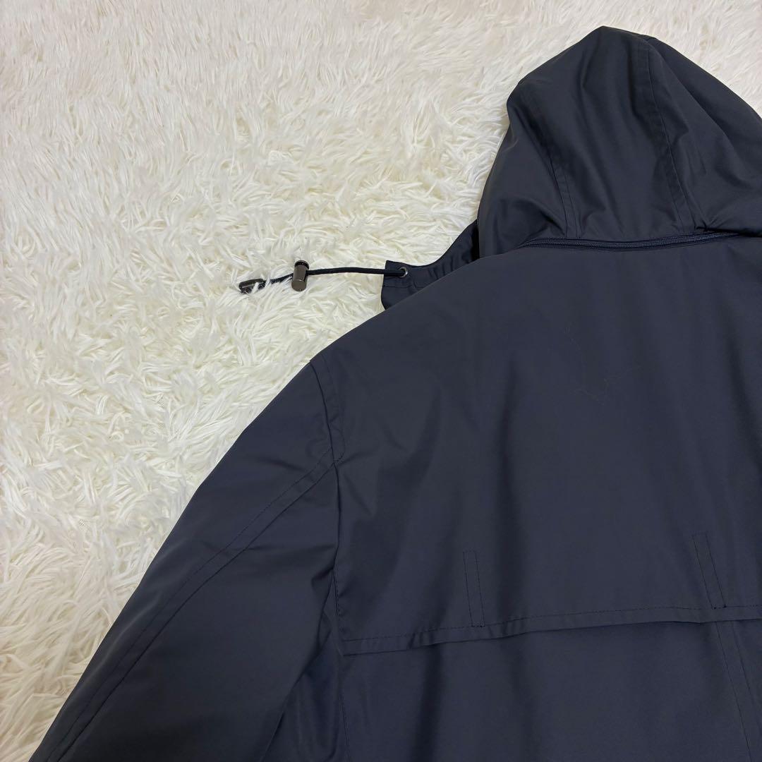 Aquascutum　アクアスキュータム　コート　ライナーなし　ネイビー　フード