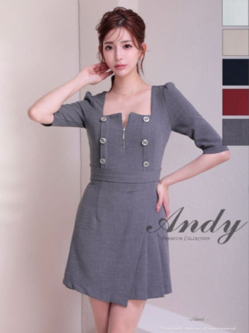 【最終値下げ】グレー ミニドレス Andy