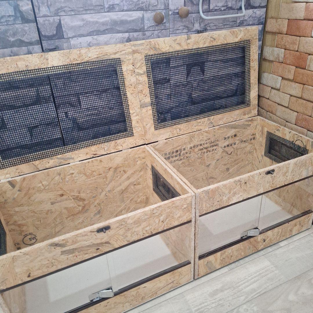 【特価】コスパ重視！OSB木製ケージ2個セット(未使用)