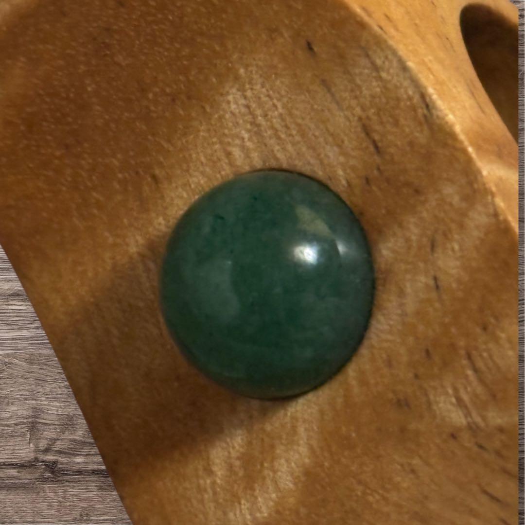 天然木 ×アベンチュリン天然石ウッドリング（木こりさん製作）１3号