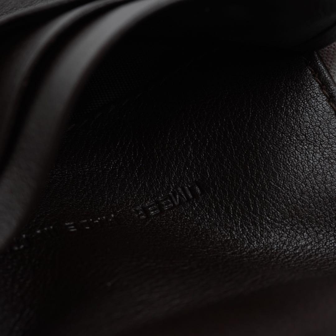 未使用品　BVLGARI ブルガリ　二つ折り財布　レザー×キャンバス　ロゴボタン