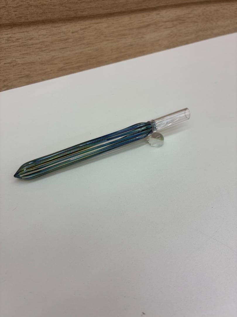 ❥道1654　HASE硝子工房 ガラスペン ストライプショート