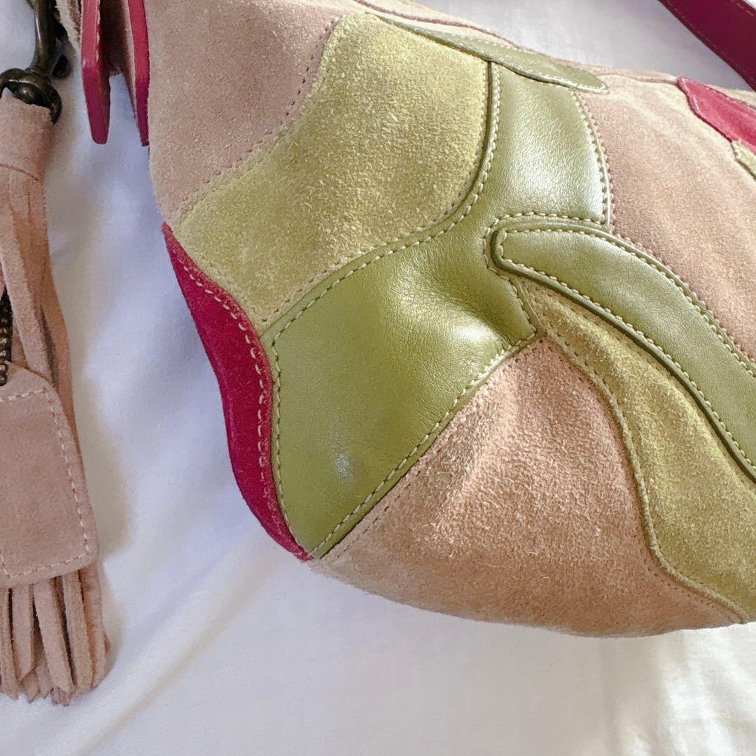 バッグ Vintage COACH Flower Patch Work Mini Bag