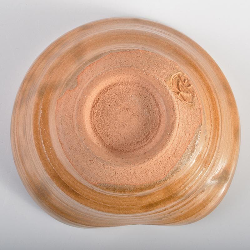 茶道具　益子焼　加守田章二作　茶碗　仕覆付　共布共箱　M　R7054