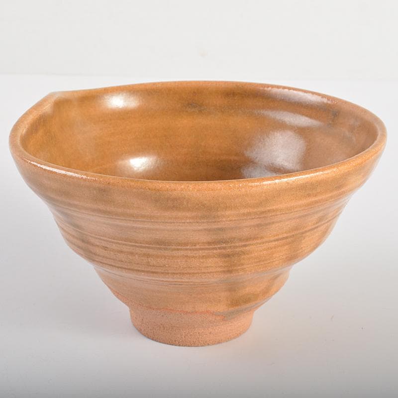 茶道具　益子焼　加守田章二作　茶碗　仕覆付　共布共箱　M　R7054